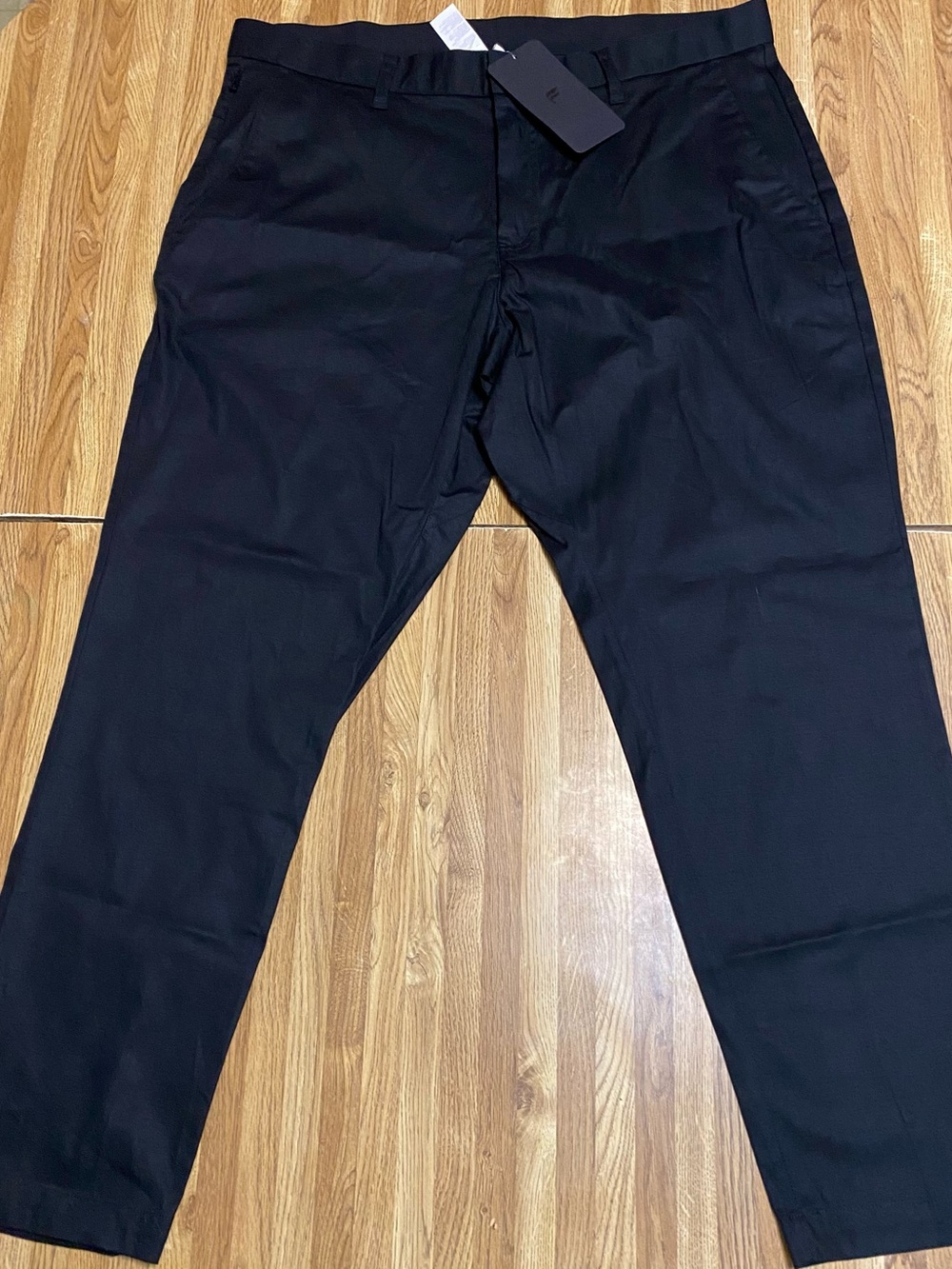 Fabletics Men’s Black High Side Chino Pants 4 Way Stretch Size 35X30 NWT